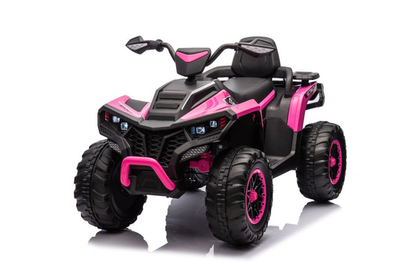 English Elm Kids Electric Atv 24v 4wd Two Passenger Ride on with Eva Tires and Suspension Pink W1620S00002