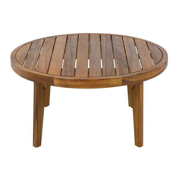 English Elm Outdoor Acacia Wood Loveseat Set with Rope Woven Panels and Matching Coffee Table Beige,Teak N768P408131T