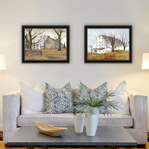 English Elm Trendy Decor 4u Billy Jacobs Pastoral Diptych Framed Farmhouse Wall Art Set B067P254094