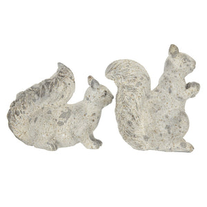 English Elm Set Of 2 Rustic Resin Squirrels - Charming Fall Decor For Thanksgiving, Harvest Festivals & More! W2078P246117-GIGA