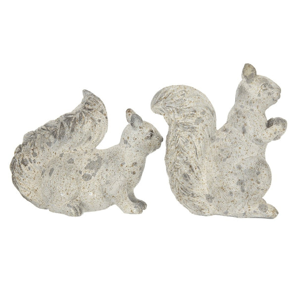English Elm Set Of 2 Rustic Resin Squirrels - Charming Fall Decor For Thanksgiving, Harvest Festivals & More! W2078P246117-GIGA