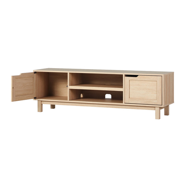 Tromso Modern 58" 2-Door TV Stand in Coastal Oak - Stylish Storage Solution for TVs Up to 65"