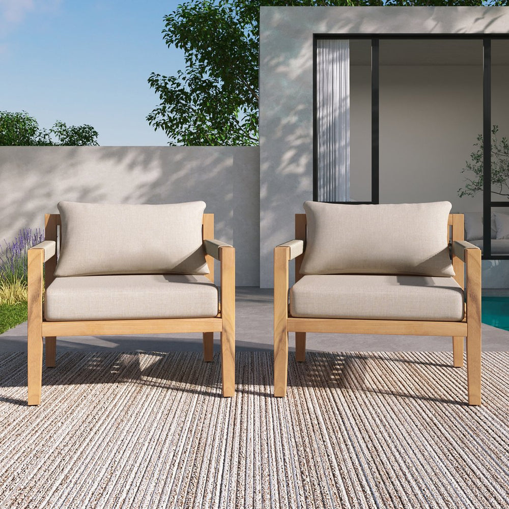 English Elm Christopher Knight Home® - Acacia Wood Leisure Chair With Beige Rope – Stylish, Spacious & Weather-Resistant For Any Patio N769P326314T_2