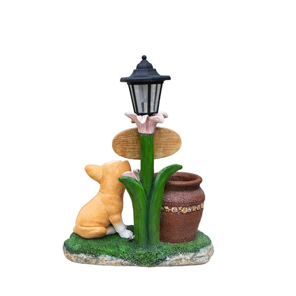 English Elm Sitting Corgi Resin Planter Sculpture Whimsical Porch Garden Decor with Succulent Cavity W5398P464253