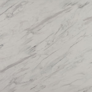 English Elm Tiburon White Faux Marble Dining Table with Spacious 63" Top, Durable HPL Surface & Timeless Style B062P331050