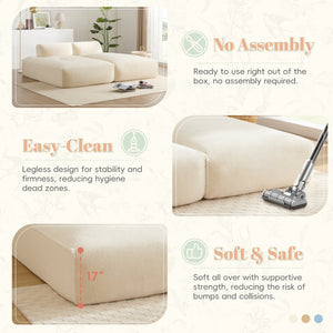 English Elm 72"Oversized 72" Oversized Modular Sofa - No Assembly, Plush Foam Bed, Family-Friendly, 3 Color Options! N723P272383A-GIGA