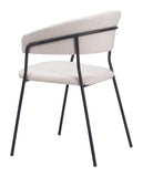 Josephine Dining Chair - Set of 2 Cream 109669 Zuo Modern