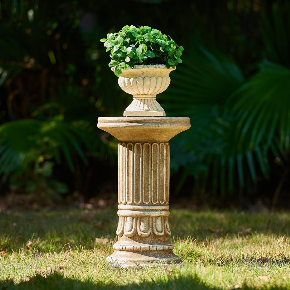 English Elm Handcrafted Mgo Column Pedestal Classical Architectural Accent for Living Rooms N772P389437G