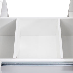 English Elm Coffee Coffee Table with Sliding Top and Hidden Storage, Extendable 57" Surface for Entertaining White W331P270516