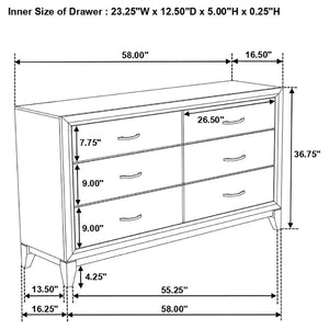 English Elm Carina Queen Bedroom Set Grey Oak Paneled Headboard Nickel Hardware Five Piece B062S00764