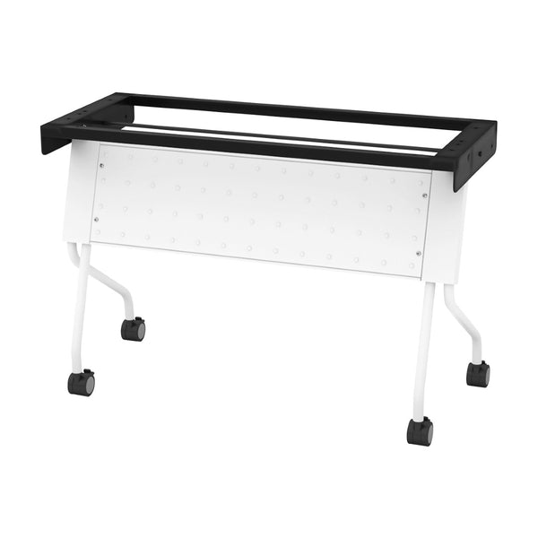 OSP Home Furnishings Frame/modesty Panel Steel Desk Base with Privacy Shield for Professional Workstation Setup 48X24  White 842FM4-W