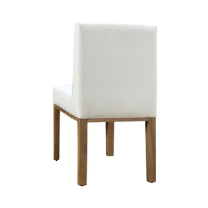 English Elm Rux White Upholstered Dining Chairs Set of 2 Rubberwood Farmhouse Style Seating B056P416852