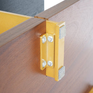 English Elm Classica Rectangle Coffee Table With Walnut Finish & Black Metal Frame – Stylish Two-Tier Design B341P321160