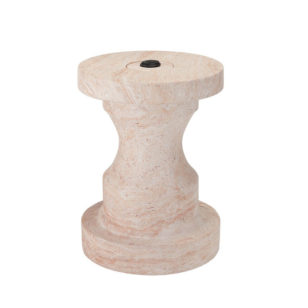 English Elm Mgo Outdoor Umbrella Side Table with Stone Travertine Finish for Patio Poolside N772P386626T
