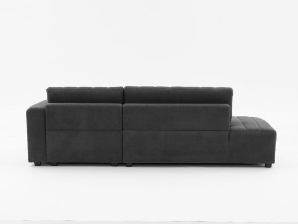 English Elm Scandinavian Channel Tufted L Shaped Sectional Sofa with Plush Foam Cushions B2730S00043