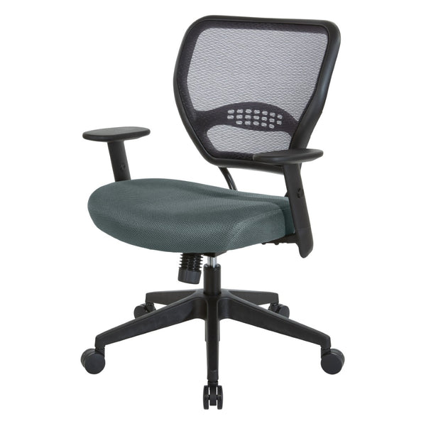 OSP Home Furnishings Professional Mesh Back Manager Chair with Lumbar Support Padded Seat and Synchro Tilt 5500-2M