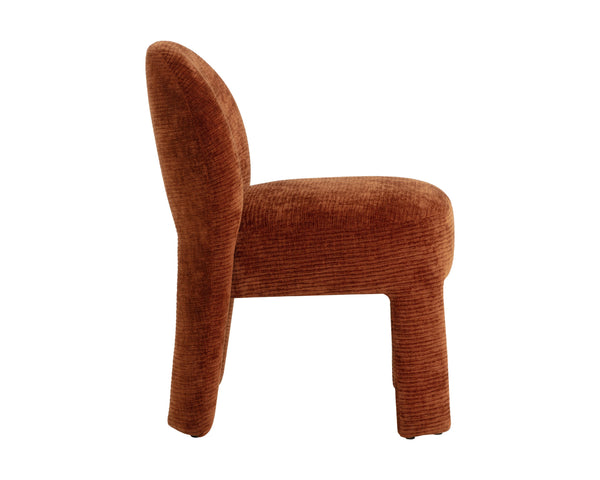 Sunpan Myrtle Dining Chair - Modern Plush Upholstered Comfort In Rich Textured Opera Nori Fabric Design Brown Fabric 111958