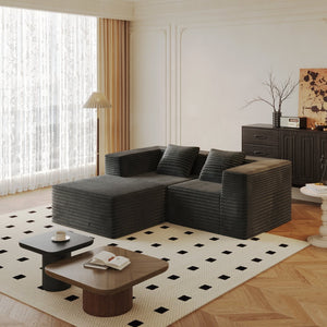 English Elm Modular Sectional Couch - Versatile Deep Seat Sofa With Memory Foam & No Assembly, Grey For Living Spaces W3434S00023