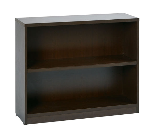 OSP Home Furnishings 36wx12dx30h Compact Laminate Bookcase with Thick Shelves for Office or Home Use Espresso LBC361230-ESP