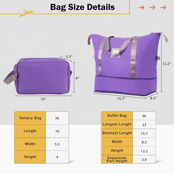 English Elm 2 Piece Abs Hard Shell Spinner Luggage Set with Tsa Lock Expandable Suitcases Purple N732P198745I