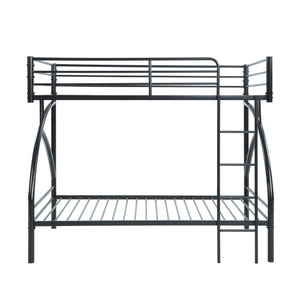 English Elm Black Metal Twin-Over-Twin Bunk Bed with Modern Lines, Sturdy Frame, Space-Saving Design for Kids Black 76.25 L x 45.25 W x 7.75 H B011P248589
