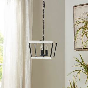 INK+IVY Adele Modern/Contemporary Farmhouse Metal Pendant II151-0114 White/Black