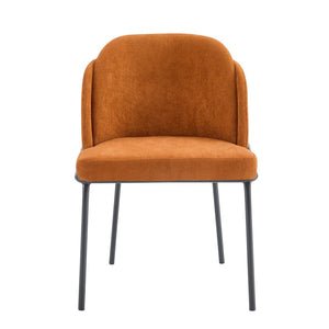 English Elm Set Set Of 2 Dining Chairs - Stylish Brown Upholstery With Black Legs For Comfort & Modern Decor W370P193939-GIGA