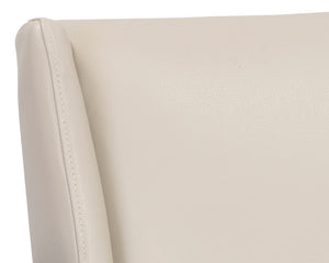 Sunpan Azella Lounge Chair - Mid-Century Modern Design in Manchester Stone Leather with Solid Ash Frame