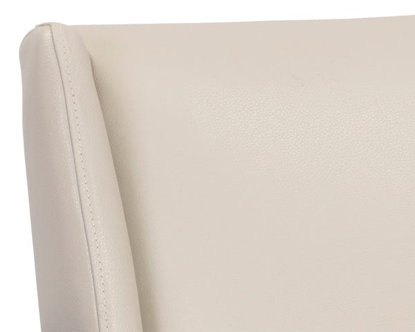 Sunpan Azella Lounge Chair - Mid-Century Modern Design in Manchester Stone Leather with Solid Ash Frame