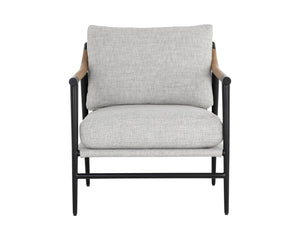 Sunpan Meadow Armchair - Stylish Comfort with 100% Polyester Fabric and Sturdy Iron Frame for Your Home Vault Fog