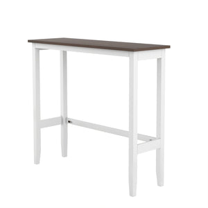 English Elm TOPMAX Farmhouse 48" Rectangular Wood Bar Height Dining Set with 2 Cushioned Chairs Space-Saving Appeal Cherry N717P195018K