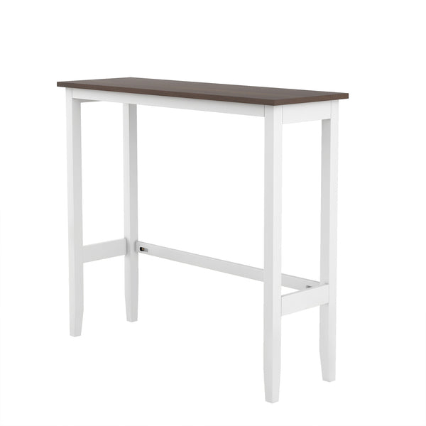 English Elm TOPMAX Farmhouse 48" Rectangular Wood Bar Height Dining Set with 2 Cushioned Chairs Space-Saving Appeal Cherry N717P195018K