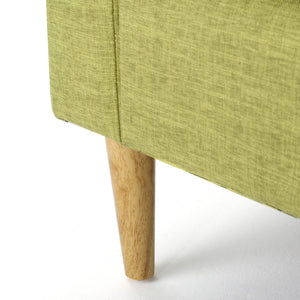 English Elm Christopher Knight Home® - CLUB Modern Fabric Club Chair with Plush Polyester Upholstery and Rubber Wood Legs for Living Room Comfort Green 31.5 L x 28.5 W x 18.75 H 61237.00MGRN