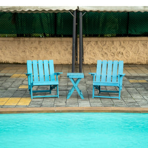 English Elm Shoreline Recycled Hdpe Folding Adirondack Chair Fully Assembled Modern Patio Seating Teal B2745P409681