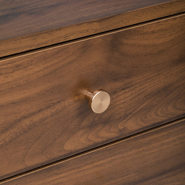 English Elm 76" Modern Minimal TV Stand with Waveform Glass Doors, Soft-Close Drawers, Cable Management, Solid Wood Legs (Fits TVs up to 85") N710P298234P