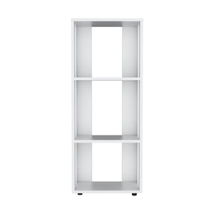 English Elm Eco 39" Tall Four-Tier Bookcase with Slim Profile, Modern Storage Solution for Small Rooms White 9.4 L x 27 W x 7 H B070P254756