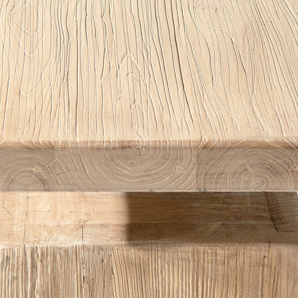English Elm Calder Reclaimed Elm Block Plinth Side Table Sculptural Solid Wood Accent B2719P474461