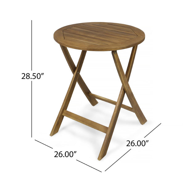 English Elm Hillside Acacia Wood Outdoor Bistro Set with Cane Seats Foldable Patio Dining 65090.00