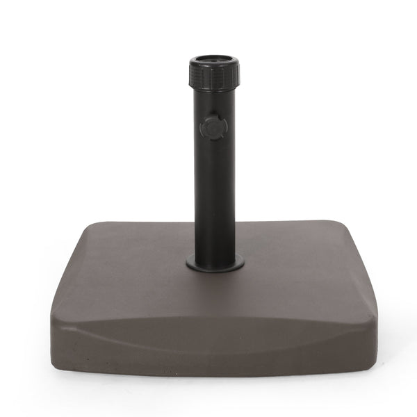 English Elm Christopher Knight Home® - UM-HOLDER Square 55 lbs Brown Concrete Base - Heavy-Duty 24x22x4 in Patio Umbrella Stand, Stable & Durable 54755.00BRN