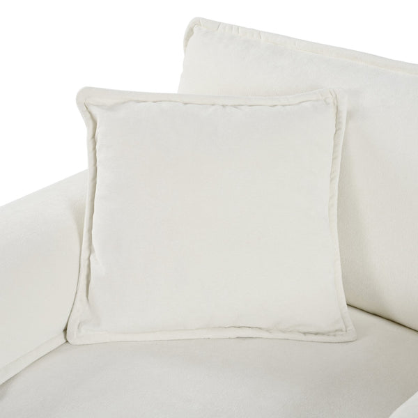 English Elm Modular Sectional Sofa - Oversized L-Shaped Couch With Movable Ottoman For Ultimate Comfort & Style W3163S00019