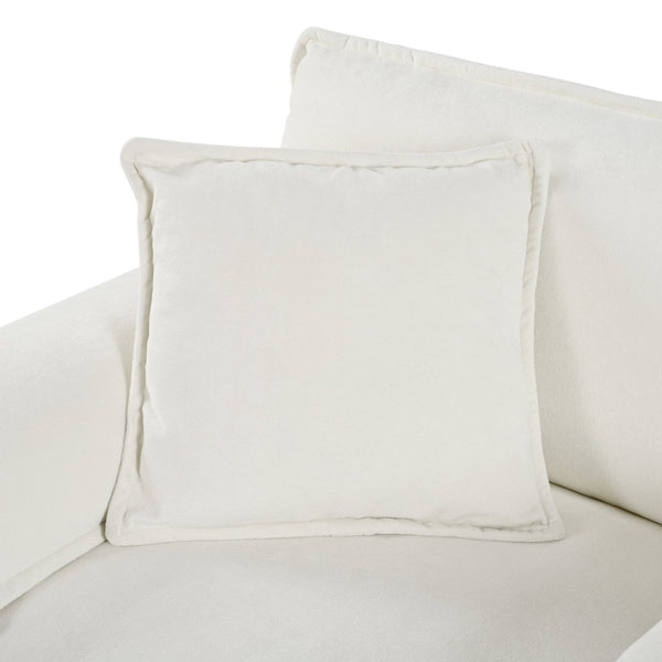 English Elm Oversized Cloud Couch Sectional Sofa - Modular Chenille 3-Seater With Pillows For Stylish Relaxation W3163S00016-GIGA