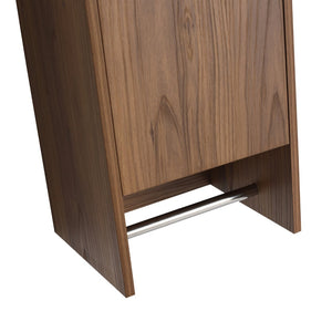 English Elm 12 Inch Wall Mounted Storage Cabinet Soft Close Door Ebony Wood Finish Bathroom W1972P457984