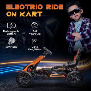 English Elm Aosom Kids Pedal Go Kart Sporty Ride on with Adjustable Seat and Eva Wheels W2225P229366