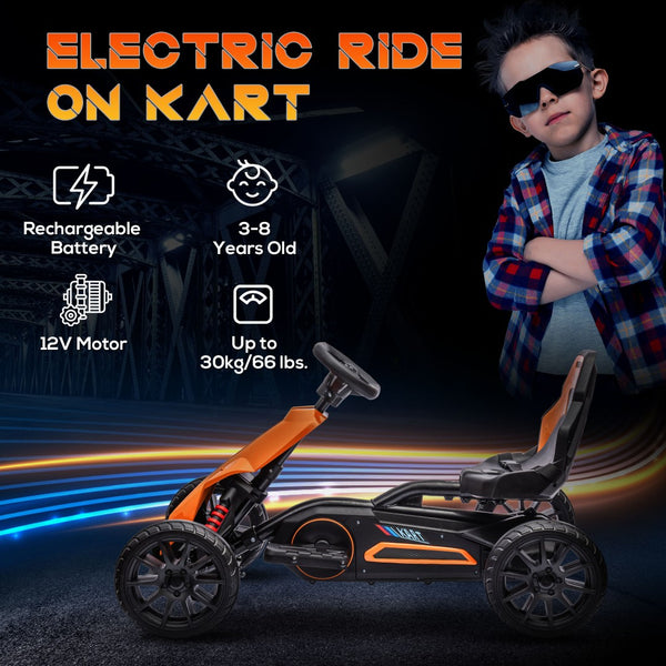 English Elm Aosom Kids Pedal Go Kart Sporty Ride on with Adjustable Seat and Eva Wheels W2225P229366