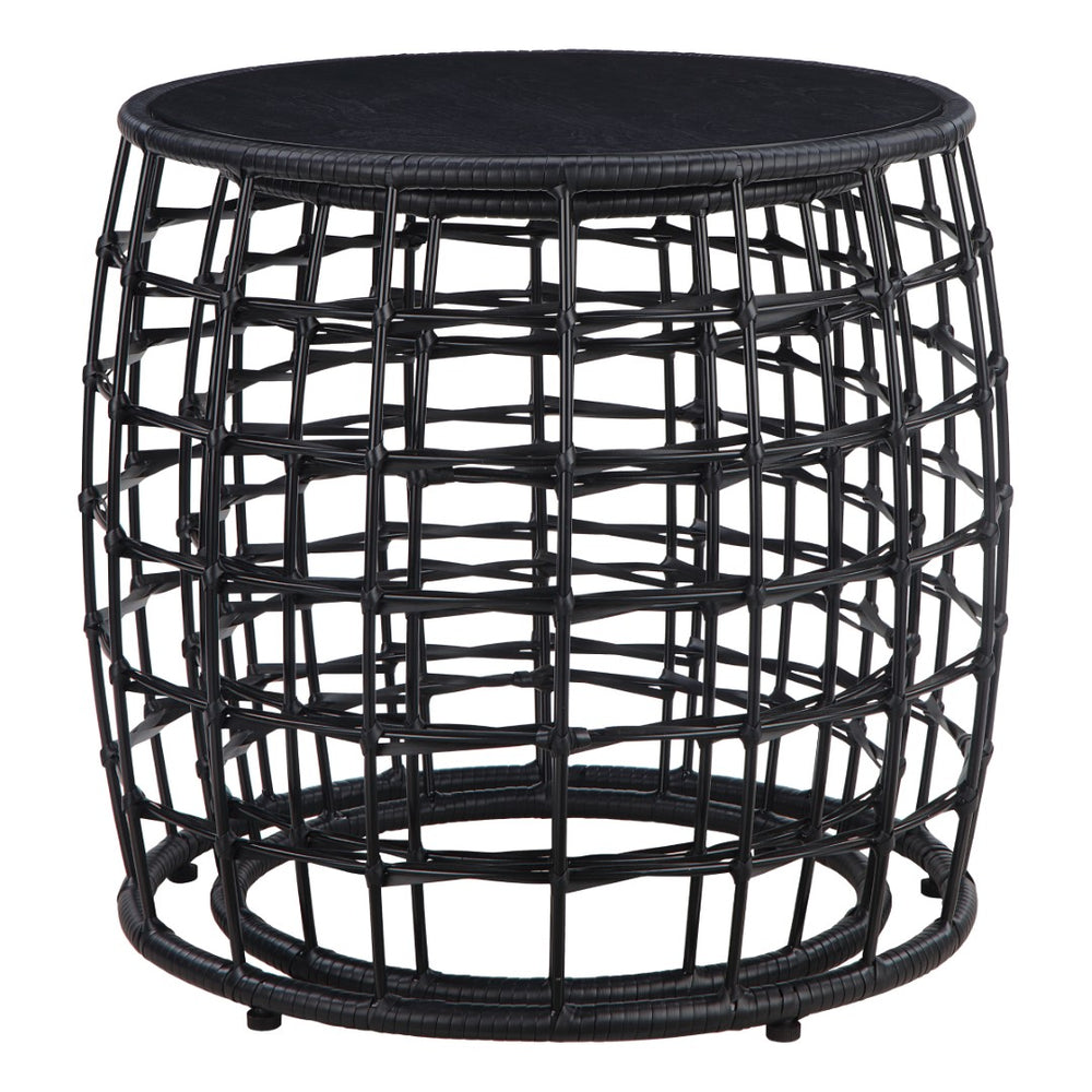 OSP Home Furnishings Cambria Drum Nesting Tables 2 Piece Black