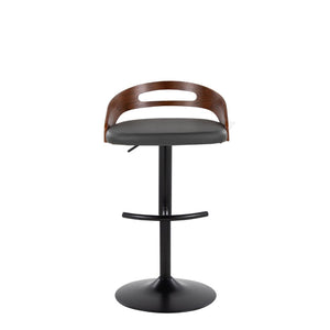 English Elm Adjustable Swivel Barstools Set of 2 Faux Leather Counter Height Kitchen Seating B202S02164