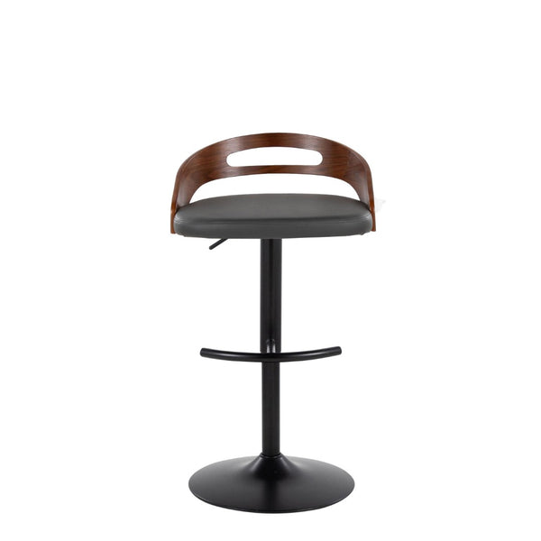 English Elm Adjustable Swivel Barstools Set of 2 Faux Leather Counter Height Kitchen Seating B202S02164