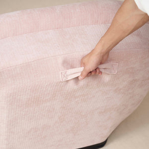 English Elm Convertible Fold-Out Double Sofa Bed with Thick Cushioning, Adjustable Backrest & Space-Saving Design Pink W244S00003