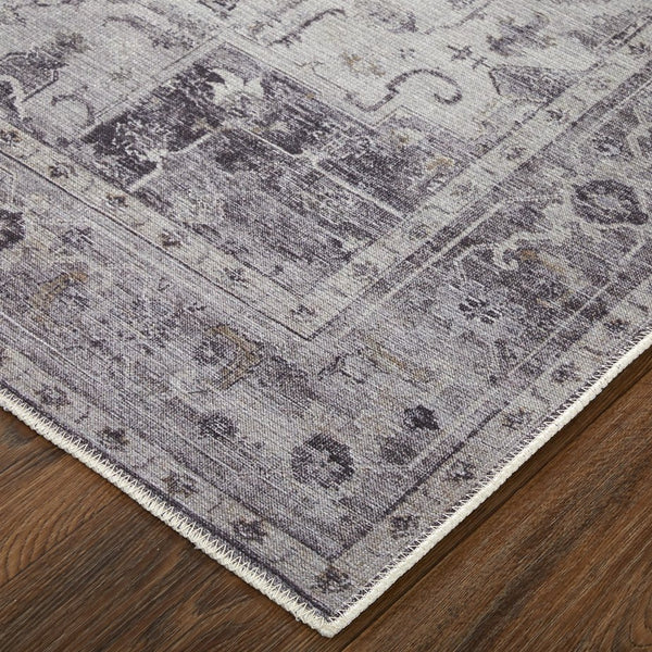 Feizy Rugs Percy Transitional Medallion Area Rug – Vintage-inspired, Durable, Machine Washable, Effortless Style Gray,Ivory Polyester,Cotton,Viscose Prc39pcfgryivyp00