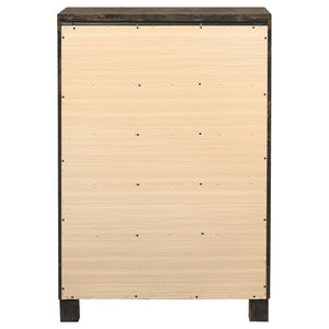 English Elm Bren Five Drawer Chest Rubberwood Grain Build Farmhouse Bedroom Storage B062P451984